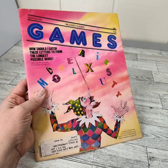 Games‎ Magazine March / April 1981 Vtg Brain Teasers Logic Crossword Puzzles - Picture 1 of 16
